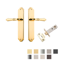 Iver Sarlat Door Lever Handle on Shouldered Backplate Passage Kit - Available in Various Finishes