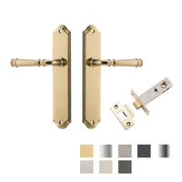 Iver Verona Door Lever Handle on Shouldered Backplate Passage Kit - Available in Various Finishes