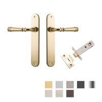 Iver Verona Door Lever Handle on Oval Backplate Passage Kit - Available in Various Finishes