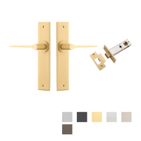 Iver Como Door Lever Handle on Chamfered Backplate Passage Kit - Available in Various Finishes