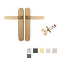 Iver Bronte Door Lever Handle on Oval Backplate Passage Kit - Available in Various Finishes