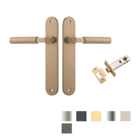 Iver Berlin Door Lever Handle on Oval Backplate Passage Kit - Available in Various Finishes