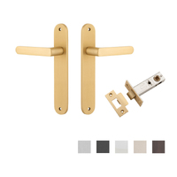 Iver Osaka Door Lever Handle on Oval Backplate Passage Kit - Available in Various Finishes