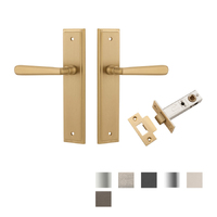 Iver Copenhagen Door Lever Handle on Stepped Backplate Passage Kit - Available in Various Finishes