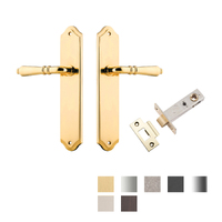 Iver Stirling Door Lever Handle on Shouldered Backplate Passage Kit - Available in Various Finishes