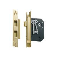 Tradco 1139PB 3 Lever Rebated Lock Polished Brass 57mm