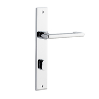 Iver Baltimore Return Lever Rectangle Backplate Privacy Polished Chrome 11848P85