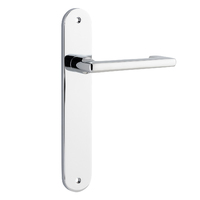 Iver Baltimore Return Lever on Oval Backplate Passage Polished Chrome 11852