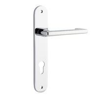 Iver Baltimore Return Lever on Oval Backplate Euro Polished Chrome 11852E85