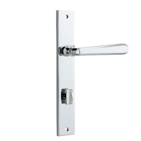 Iver Copenhagen Lever on Rectangular Backplate Privacy Polished Chrome 11872P85