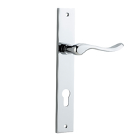 Iver Stirling Lever on Rectangular Backplate Euro Polished Chrome 11920E85