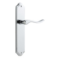 Iver Stirling Lever Handle on Shouldered Backplate Passage Polished Chrome 11922