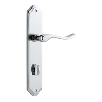 Iver Stirling Lever on Shouldered Backplate Privacy Polished Chrome 11922P85