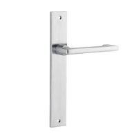 Iver Baltimore Return Lever Rectangle Backplate Passage Brushed Chrome 12348