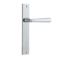 Iver Copenhagen Lever on Rectangular Backplate Passage Brushed Chrome 12372