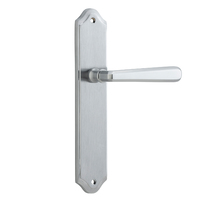 Iver Copenhagen Lever on Shouldered Backplate Passage Brushed Chrome 12374