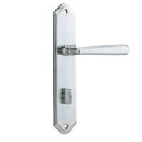 Iver Copenhagen Lever on Shouldered Backplate Privacy Brushed Chrome 12374P85