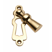 Tradco 1242PB Covered Escutcheon Polished Brass 60x20mm