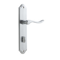 Iver Stirling Lever on Shouldered Backplate Privacy Brushed Chrome 12422P85