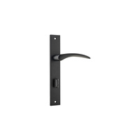 Iver Oxford Lever on Rectangular Backplate Privacy 85mm Matt Black 12704P85