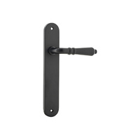 Iver Sarlat Door Lever Handle on Oval Backplate Passage Matt Black 12724