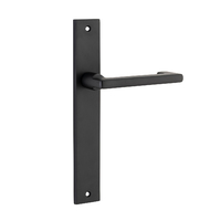 Iver Baltimore Return Lever on Rectangular Backplate Passage Matt Black 12848