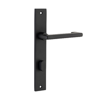 Iver Baltimore Return Door Lever Rectangle Backplate Privacy Matt Black 12848P85