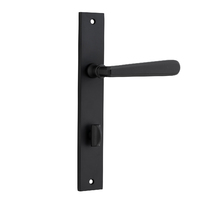 Iver Copenhagen Lever on Rectangular Backplate Privacy Matt Black 12872P85