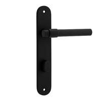 Iver Helsinki Door Lever Handle on Oval Backplate Privacy Matt Black 12900P85