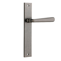 Iver Copenhagen Lever on Rectangular Backplate Passage Distressed Nickel 13872