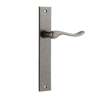 Iver Stirling Lever on Rectangular Backplate Passage Distressed Nickel 13920