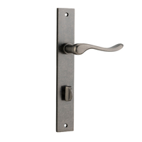 Iver Stirling Lever on Rectangular Backplate Privacy Distressed Nickel 13920P85