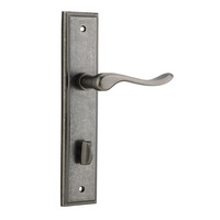 Iver Stirling Lever on Stepped Backplate Privacy Distressed Nickel 13926P85