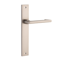 Iver Baltimore Return Door Lever Rectangle Backplate Passage Satin Nickel 14848