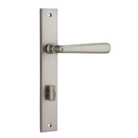 Iver Copenhagen Lever on Rectangular Backplate Privacy Satin Nickel 14872P85