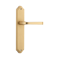 Iver Annecy Lever Handle on Shouldered Backplate Passage Brushed Brass 15220