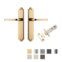 Iver Annecy Door Lever on Shouldered Backplate Passage Kit - Available in Various Finishes