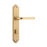 Iver Annecy Lever Handle on Shouldered Backplate Privacy Brushed Brass 15220P85