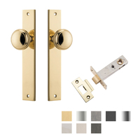 Iver Paddington Door Knob on Rectangular Backplate Passage Kit - Available in Various Finishes