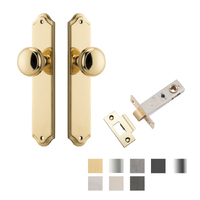 Iver Paddington Door Knob on Shouldered Backplate Passage Kit - Available in Various Finishes