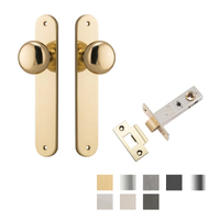 Iver Cambridge Door Knob on Oval Backplate Passage Kit - Available in Various Finishes