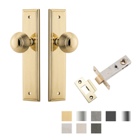 Iver Guildford Door Knob on Stepped Backplate Passage Kit - Available in Various Finishes