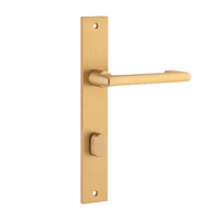 Iver Baltimore Return Lever Rectangle Backplate Privacy Brushed Brass 15348P85