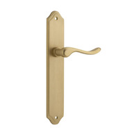 Iver Stirling Lever Handle on Shouldered Backplate Passage Brushed Brass 15422