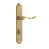 Iver Stirling Lever on Shouldered Backplate Privacy Brushed Brass 15422P85