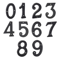 Tradco Door House Number Matt Black 75mm - Available in Various Numbers