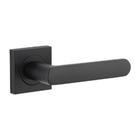 Iver Osaka Door Lever Handle on Square Rose Matt Black 21183