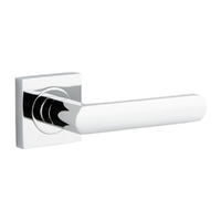 Iver Osaka Door Lever Handle on Square Rose Polished Chrome 21184