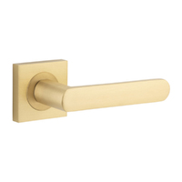 Iver Osaka Door Lever Handle on Square Rose Brushed Brass 21186