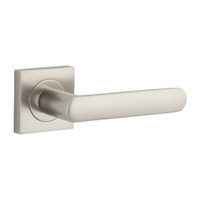 Iver Osaka Door Lever Handle on Square Rose Satin Nickel 21189